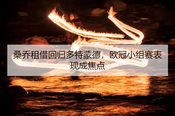 桑乔租借回归多特蒙德，欧冠小组赛表现成焦点